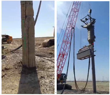 DN325 لوله تغذیه لرزش فرکانس 45-55 هرتز هند عملکرد قابل اعتماد ساخت و ساز Vibroflot