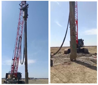 DN325 لوله تغذیه لرزش فرکانس 45-55 هرتز هند عملکرد قابل اعتماد ساخت و ساز Vibroflot